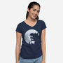 Shin Gojira-womens v-neck tee-maped