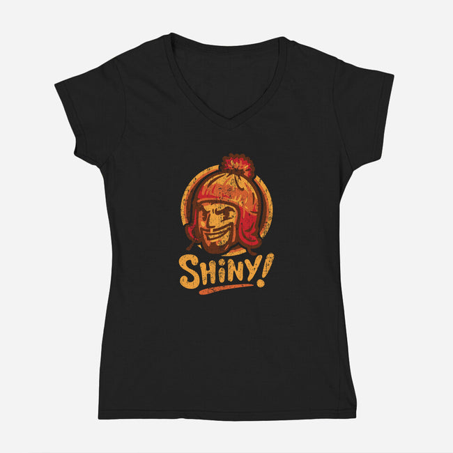 Shiny Hat-womens v-neck tee-WinterArtwork