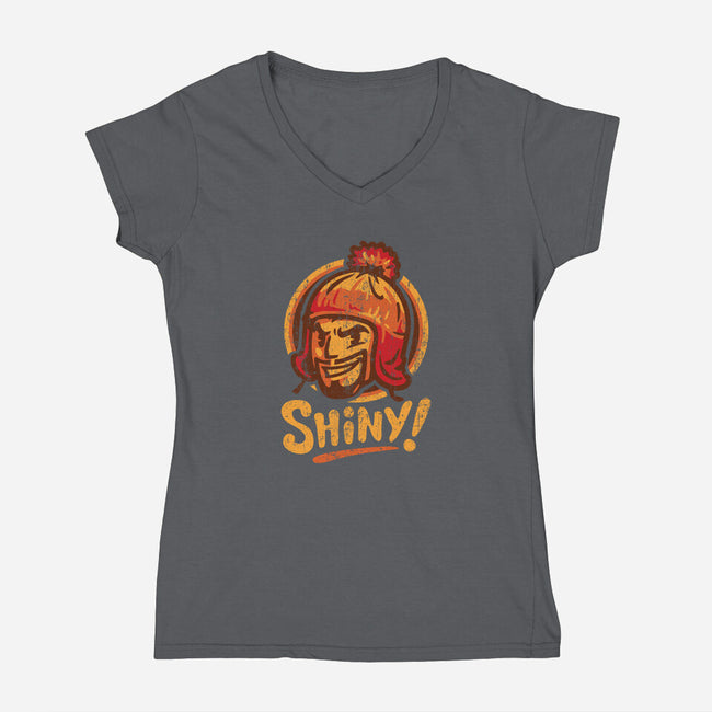 Shiny Hat-womens v-neck tee-WinterArtwork