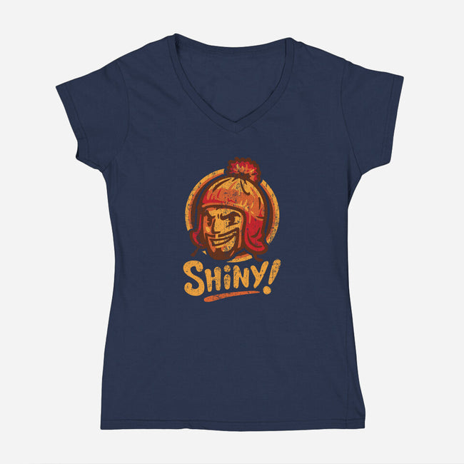 Shiny Hat-womens v-neck tee-WinterArtwork