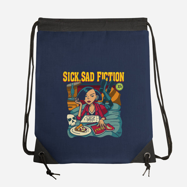Sick Sad Fiction-none drawstring bag-DonovanAlex