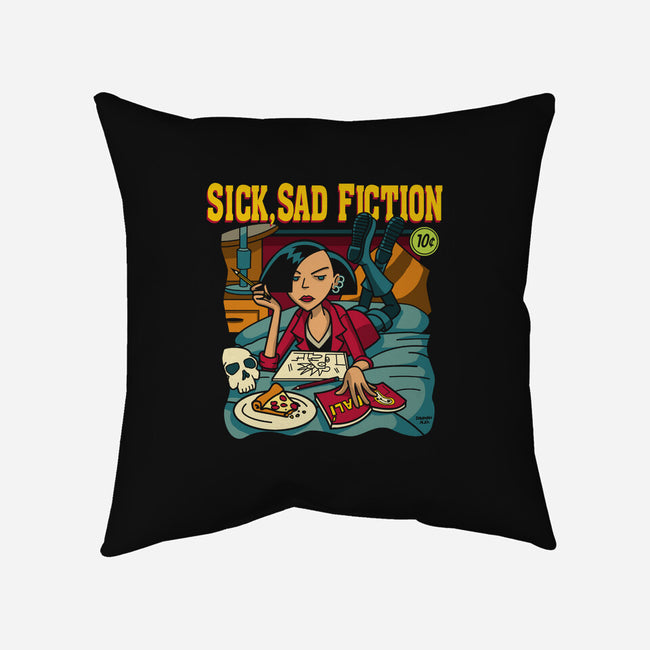 Sick Sad Fiction-none removable cover w insert throw pillow-DonovanAlex