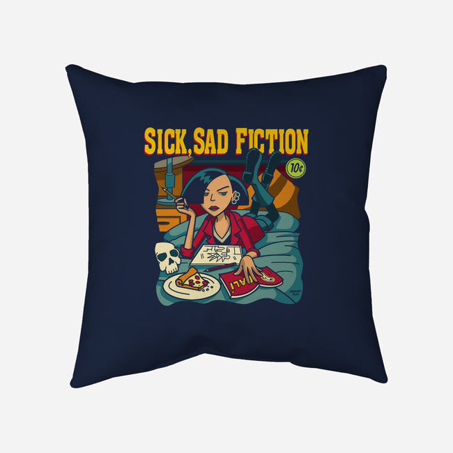 Sick Sad Fiction-none removable cover w insert throw pillow-DonovanAlex