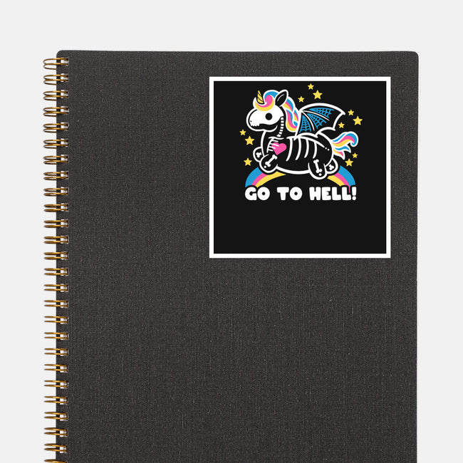 Skeleton Unicorn-none glossy sticker-NemiMakeit