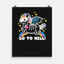Skeleton Unicorn-none matte poster-NemiMakeit
