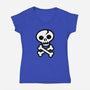 Skull and Crossbones-womens v-neck tee-wotto