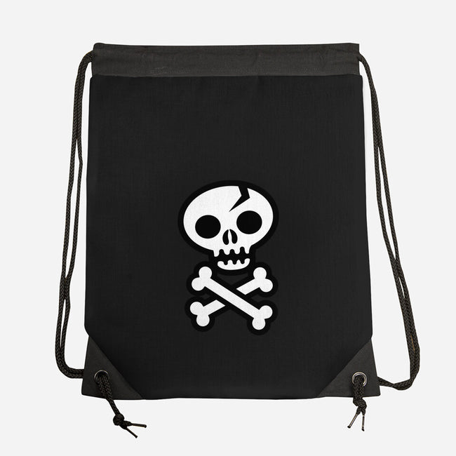 Skull and Crossbones-none drawstring bag-wotto