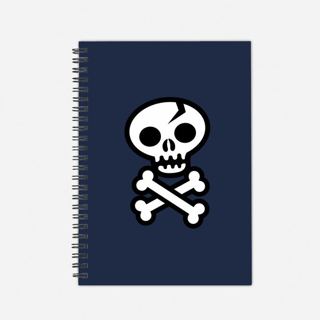 Skull and Crossbones-none dot grid notebook-wotto