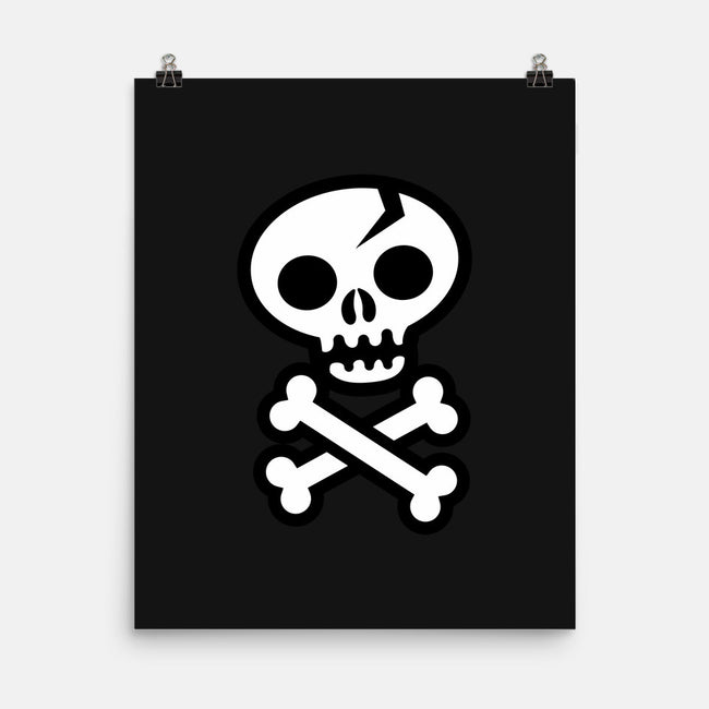 Skull and Crossbones-none matte poster-wotto