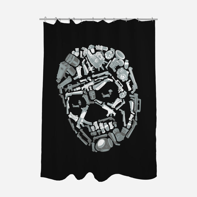 Skull Arsenal-none polyester shower curtain-DJKopet