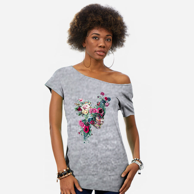 SKULL VII-womens off shoulder tee-RizaPeker