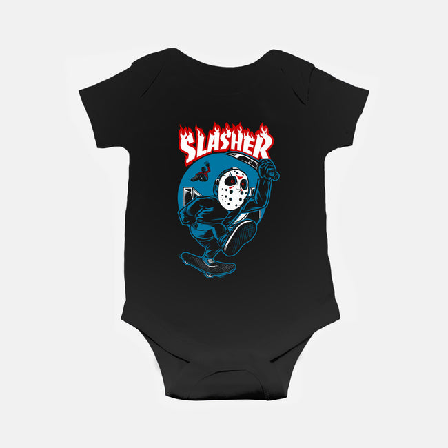 Slash and Burn-baby basic onesie-joerawks