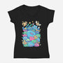 Slime Party-womens v-neck tee-TechraNova