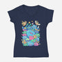 Slime Party-womens v-neck tee-TechraNova