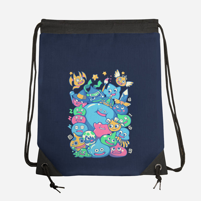 Slime Party-none drawstring bag-TechraNova