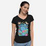 Slime Party-womens v-neck tee-TechraNova