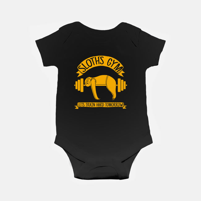 Sloth's Gym-baby basic onesie-Legendary Phoenix