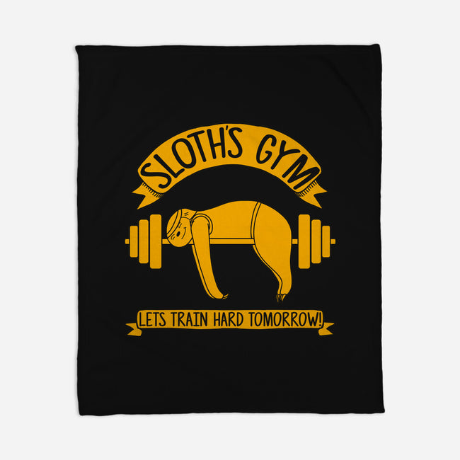 Sloth's Gym-none fleece blanket-Legendary Phoenix