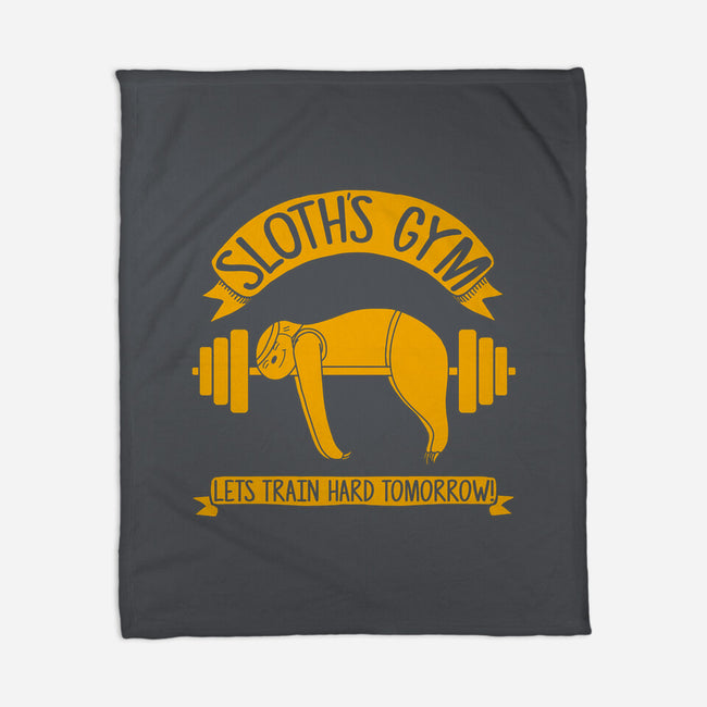 Sloth's Gym-none fleece blanket-Legendary Phoenix