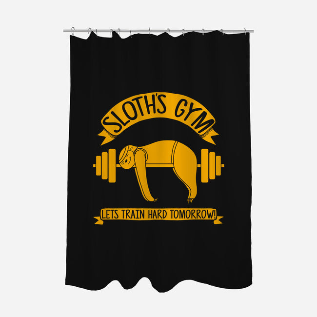 Sloth's Gym-none polyester shower curtain-Legendary Phoenix