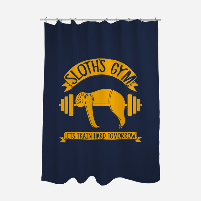 Sloth's Gym-none polyester shower curtain-Legendary Phoenix