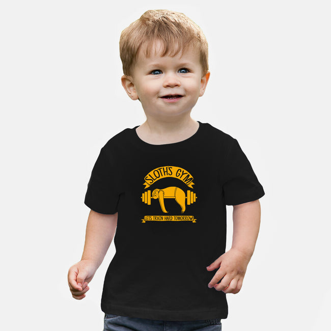 Sloth's Gym-baby basic tee-Legendary Phoenix