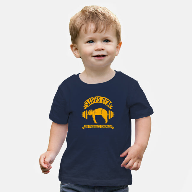 Sloth's Gym-baby basic tee-Legendary Phoenix