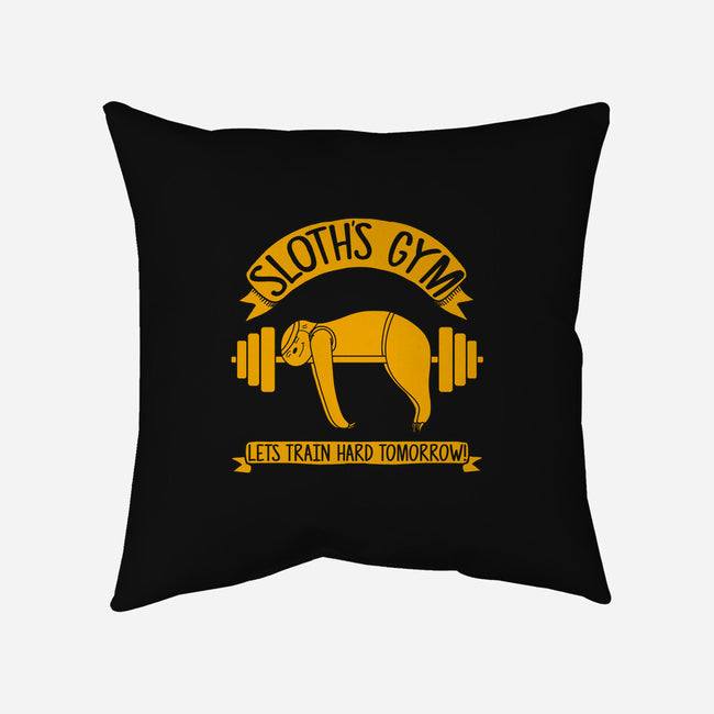 Sloth's Gym-none removable cover w insert throw pillow-Legendary Phoenix