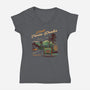 Small Town Travel-womens v-neck tee-Steven Rhodes