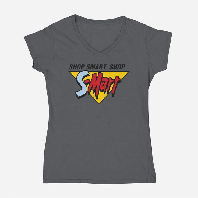 S-Mart-womens v-neck tee-jacobcharlesdietz