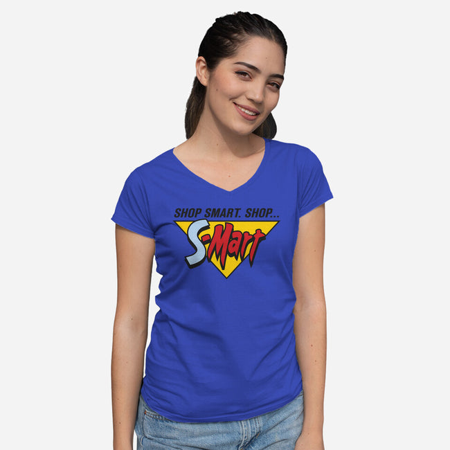 S-Mart-womens v-neck tee-jacobcharlesdietz