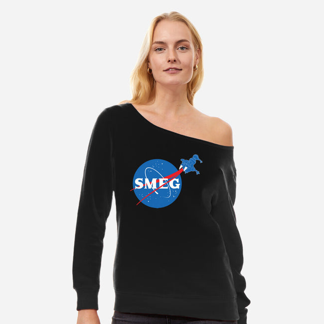 Smeg-womens off shoulder sweatshirt-geekchic_tees