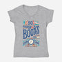 So Many Books-womens v-neck tee-risarodil