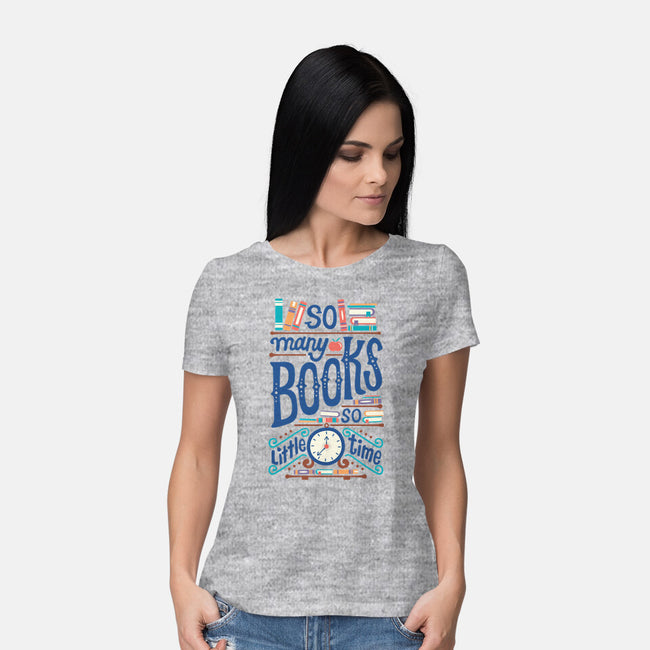 So Many Books-womens basic tee-risarodil
