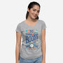 So Many Books-womens v-neck tee-risarodil