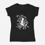 Soaring Crow-womens v-neck tee-TerminalNerd