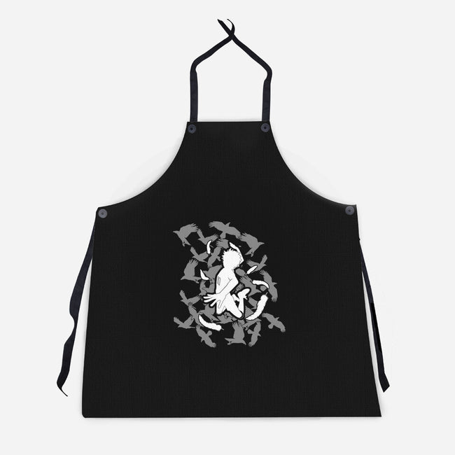 Soaring Crow-unisex kitchen apron-TerminalNerd