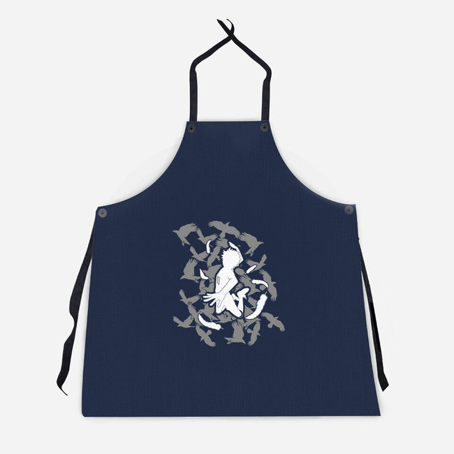 Soaring Crow-unisex kitchen apron-TerminalNerd