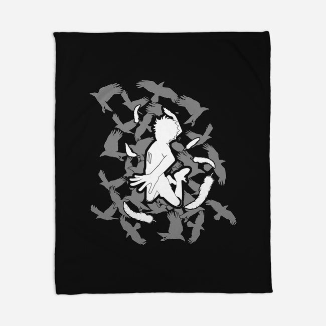 Soaring Crow-none fleece blanket-TerminalNerd