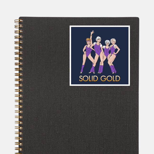 Solid Gold-none glossy sticker-Diana Roberts