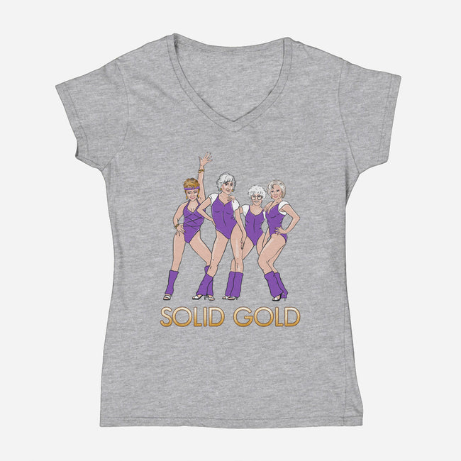 Solid Gold-womens v-neck tee-Diana Roberts