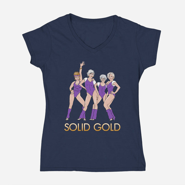 Solid Gold-womens v-neck tee-Diana Roberts