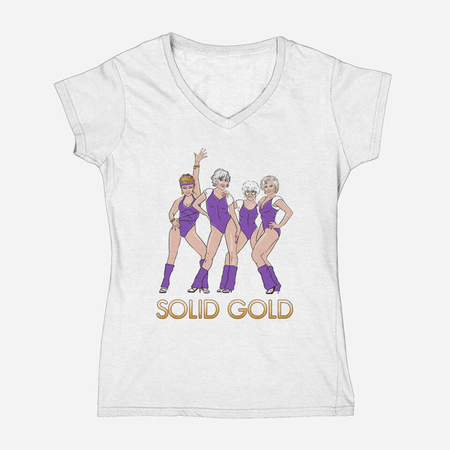 Solid Gold-womens v-neck tee-Diana Roberts