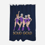 Solid Gold-none polyester shower curtain-Diana Roberts