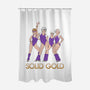 Solid Gold-none polyester shower curtain-Diana Roberts