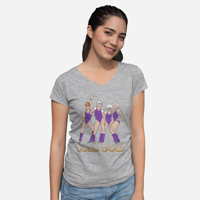 Solid Gold-womens v-neck tee-Diana Roberts