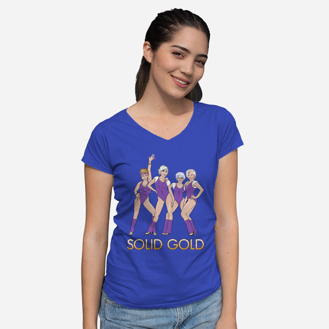 Solid Gold-womens v-neck tee-Diana Roberts