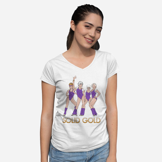 Solid Gold-womens v-neck tee-Diana Roberts