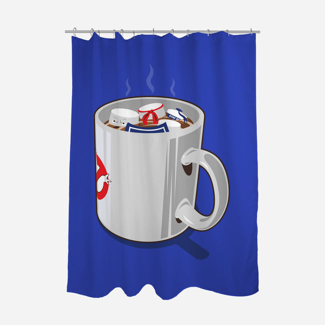 Something Strange, In Your Beverage-none polyester shower curtain-David Staffell