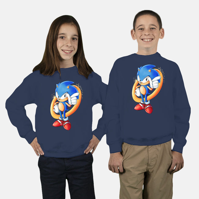 Sonic Sass-youth crew neck sweatshirt-amorias